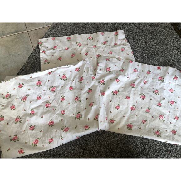 VTG SPRINGMAID 3 Standard Pillowcases Floral Pink Roses Romantic Cottage Core - Picture 1 of 6